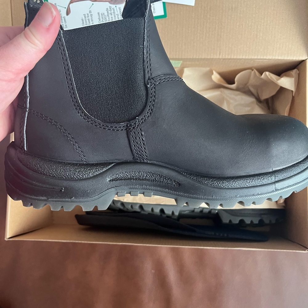 Black Leather Work Boots